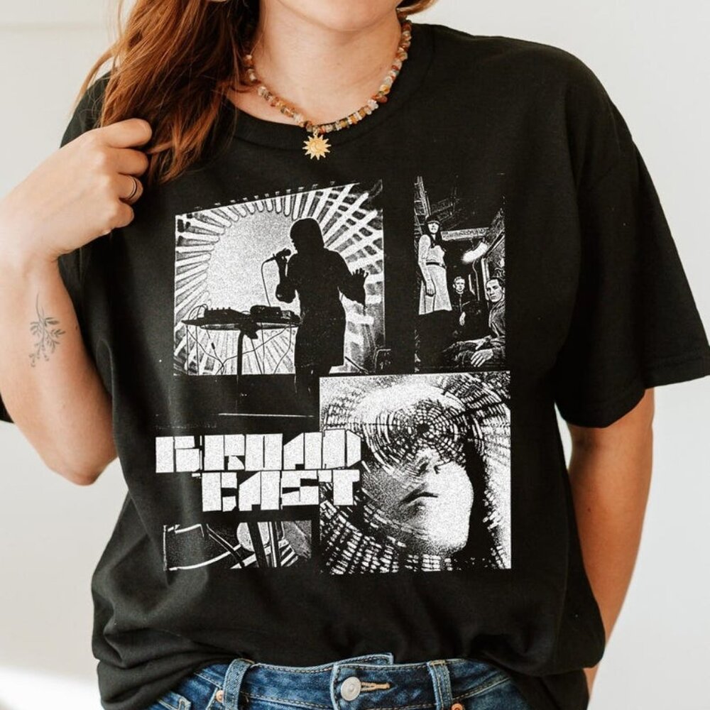 Broadcast Band Graphic T-Shirt, Retro 90s Indie Music Tee